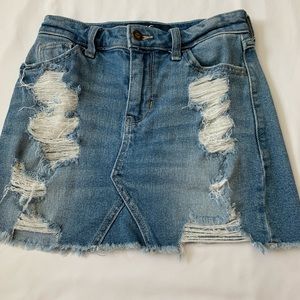 Hollister jean skirt
